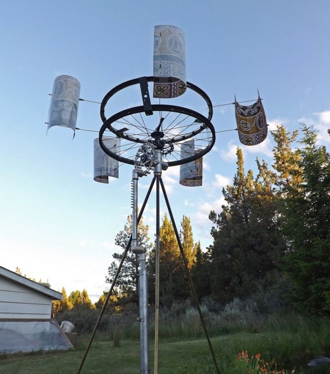 Éolienne avec pales non standard