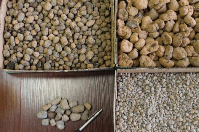 types d'argile expansée
