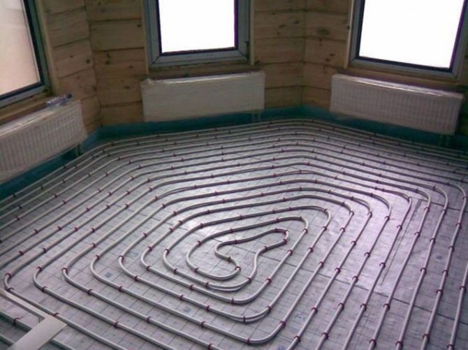 Plancher isolé à l'eau