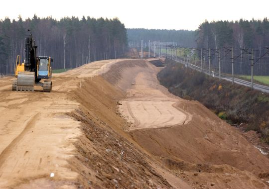 Construction d'un remblai pour une voie ferrée