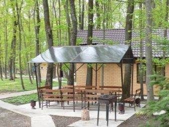 Parapluie d'échappement sur le barbecue