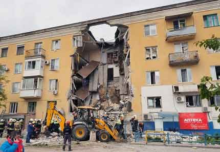 Explosion de gaz dans un immeuble résidentiel