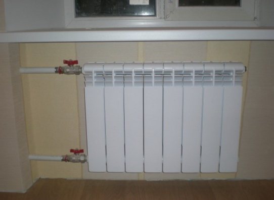 Vanne d'arrêt sur le radiateur